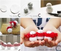 How to make a felt snowman christmas ornament