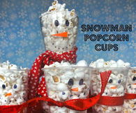 How to make snowman popcorn cups