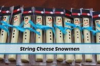 How to make string cheese snowmen