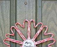 DIY Heart Candy Cane Wreath