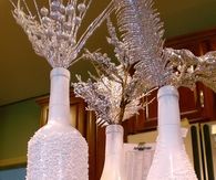 Painted Wine Bottle Christmas Decor
