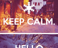 Keep calm, hello December