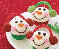 Cute Snowman Cupcakes