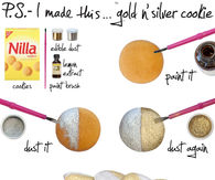 DIY Gold and Silver Cookies