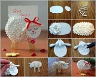 DIY Q Tip Lambs
