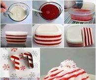 How to make candy cane jelly dessert