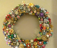 Wreath Made From Vintage Jewelry
