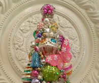 Lefton Pixie Planter Bottle Brush Tree