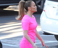Jennifer Lopez Hot Pink Outfit