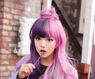 2-Tone Pink & Purple Hair
