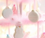 Pretty White Ornaments on a Girly Pink Tree