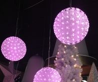 Pink Christmas Globe Lights