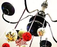 Christmas Balls From A Chandeleir