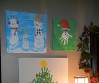 Christmas Hand and footprint pictures