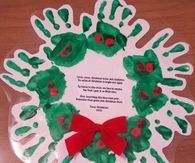 How to make a christmas handprint wreath