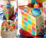 How to make a checkerboard rainbow cake