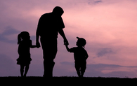 father and kids