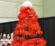 Red & White Santa Tree