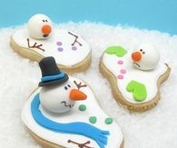 Cute Melted Snowman Cookies