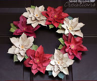 DIY Poinsetta Wreath