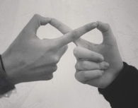 Symbol with hands and fingers