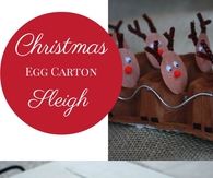 Egg Carton Reindeer Sleigh
