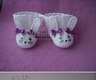 How to make bunny crochet booties