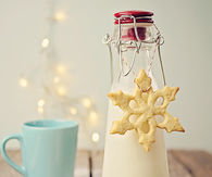 Snowflake Cookies & Milk for Santa