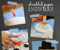Shredded Snowman Craft