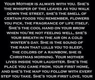 your mother is always with you