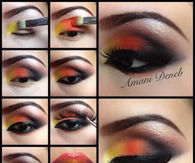 orage and Yellow Makeup