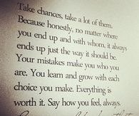 Take chances, take alot of them