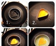 How to make a heart shaped fried egg