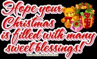 Hope your Christmas is filled with sweet blessings