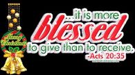 It is more blessed to give than to receive