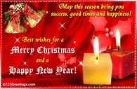 Best Wishes for a Merry Christmas and a Happy New Year