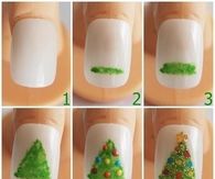 DIY Christmas Tree Nails