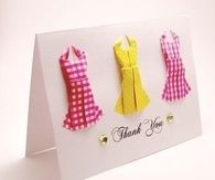 How to make a cute dress thank you card