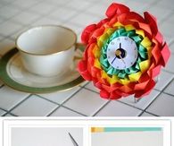 How to make an origami flower clock