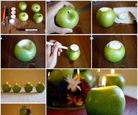 How to make apple candle holders
