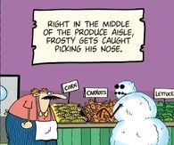 Frosty Picking His Nose