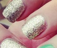 Sparkly Gold Nails