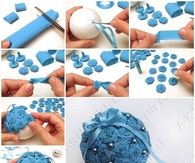 How to make a rose ball ornament