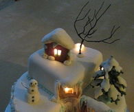 Christmas Cake with Lights