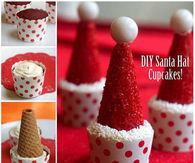 DIY Santa Hat Cupcakes