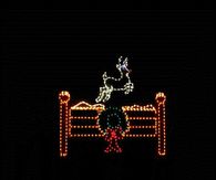 Reindeer Jumping Over Fence