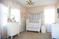 Cute light pink girl nursery