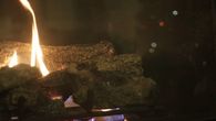 Firelight and Christmas Lights