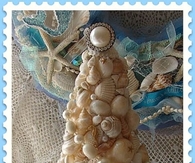 Mermaid Christmas Tree with Shells & Jelly Fish