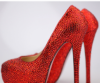 Glitter Red Stiletto Pumps